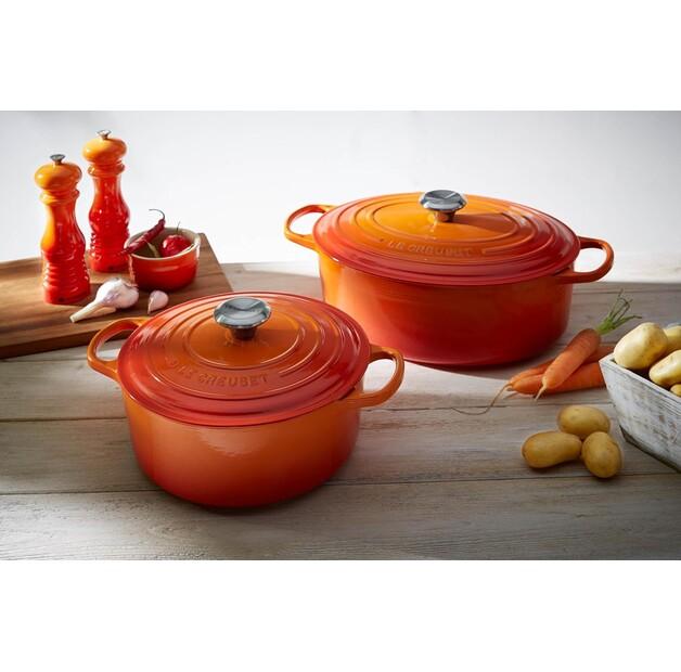 Чугунная жаровня Le Creuset Signature круглая 20 см духовка красная 2,4 л (21177200902430)