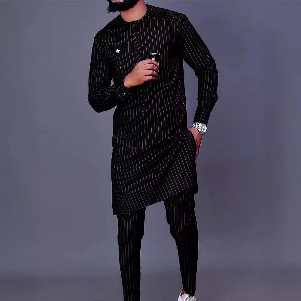 2024 African Ethnic Style Men's Casual Print Set