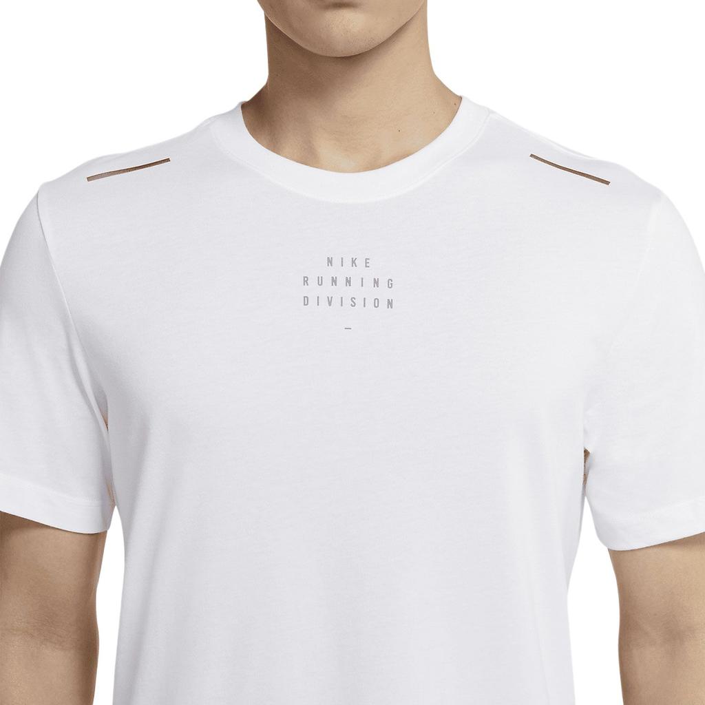 Nike T-shirt de sport Dry-Fit en tricot à manches courtes décontracté pour hommes Hauts Blanc DJ7816-100