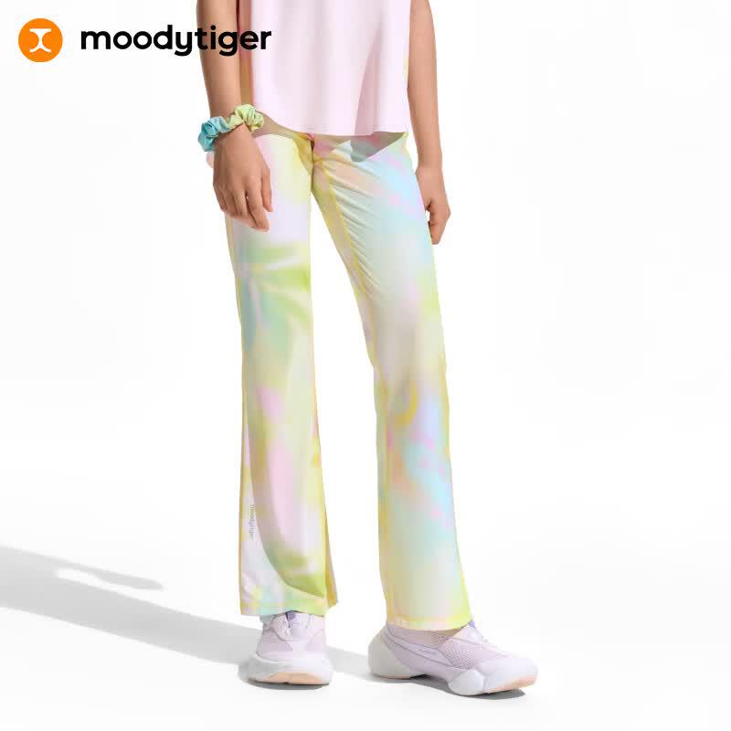Moody Tiger Girls' Xiaoyunduo A Pro Cooling Micro-Flare Leggings