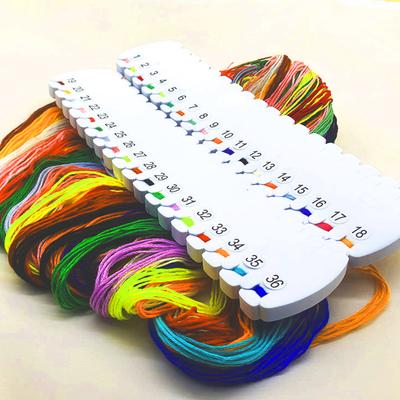 4pcs Yarn Organizer Craft Storage Holder Cross Stitch Row Line Board Embroidery Thread Organizer for Sewing Needlework Knitting