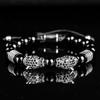 New Trend Double Leopard Head Handmade Tiger's-eye Bracelets  Accessories Handmade Men's Jewelry Pulseras Homme