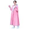 Women's Long Single-Piece Stormproof Raincoat with Electric Battery for Adults