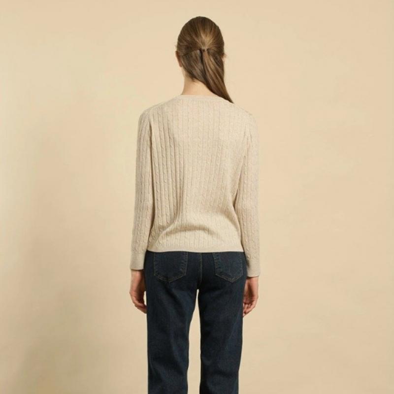 BCBG Shining Cable Knit Pullover B6s2k407