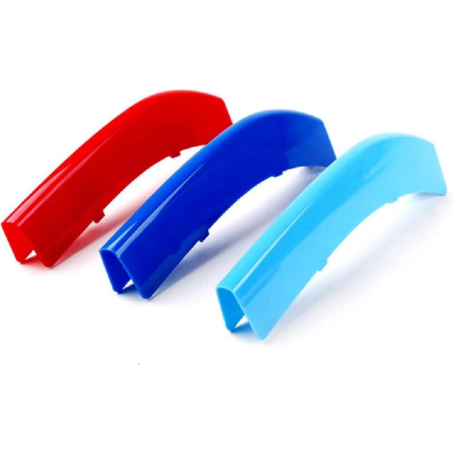 Tricolored Grille ert Trims Compatible With BMW 2010-2016 F10 F11 5 Series 528i 535i 550i with Standard Center Chrome Kidney Grill (10 Beams), NOT