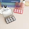 1PC Portable Cute Contact Lense Case Transparent Solid Candy Color Box Four Pairs High-capacity Invisible Care Box Women Men