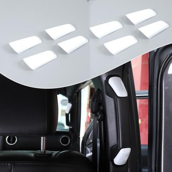 Front Rear Pillar Handle Grab Bar Bezel Cover Trim For Wrangler JL JT 2018+White