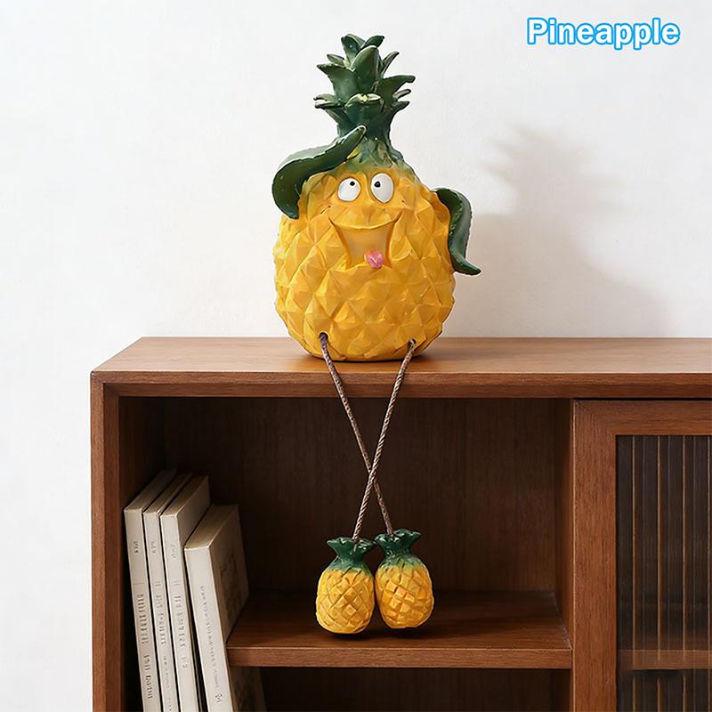 Fun Fruit Sculptures, Featuring Adorable Shapes And Designs Such As Pineapple, Banana, Lemon, And Orange.