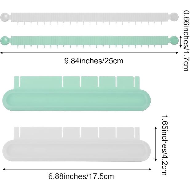 3 Pcs Fondant Cake Arc Ruler, Adjustable Premium Plastic Decorative Marking Divider Cake Framing Tool Round Lace Baking Measuring Pastry Flower