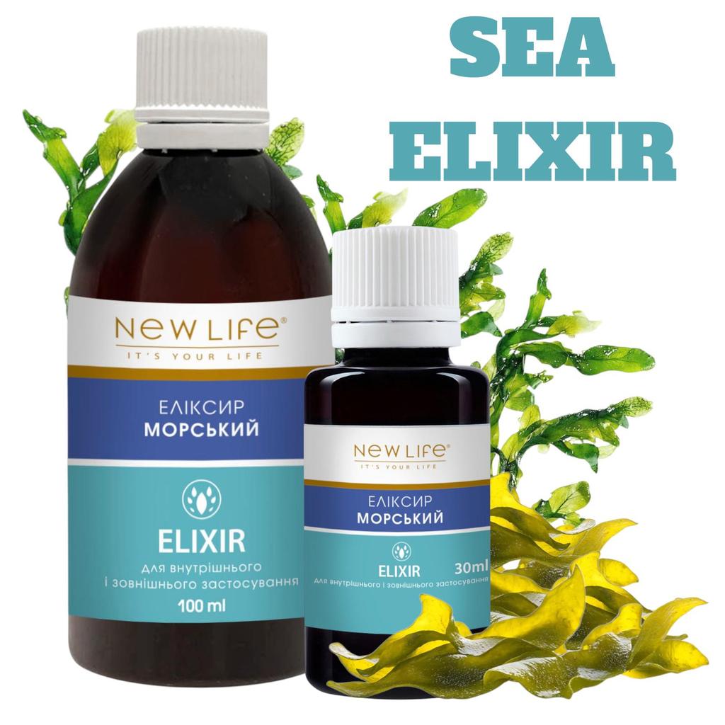 Elixir Sea Laminaria, Spirulina, Chlorella Kosttilskudd New Life