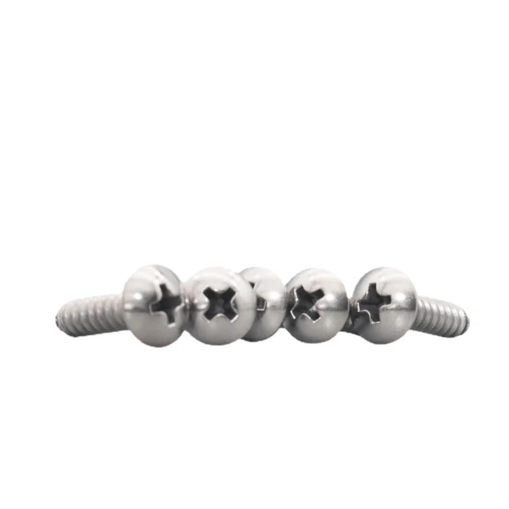 1PC Head-OD-9/11mm M4 M5 x 6 8 10 12 15 16 20 25 30mm TA2 GR2 Titanium Button Phillips Pan Head Self-Tapping Screws