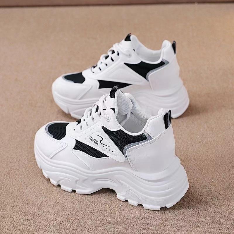 

Папины кроссовки для женщин, весенне-летние новые универсальные и удобные с внутренней платформой для женщин, маленькие сетчатые дышащие кроссовки для женщин 40 чёрный