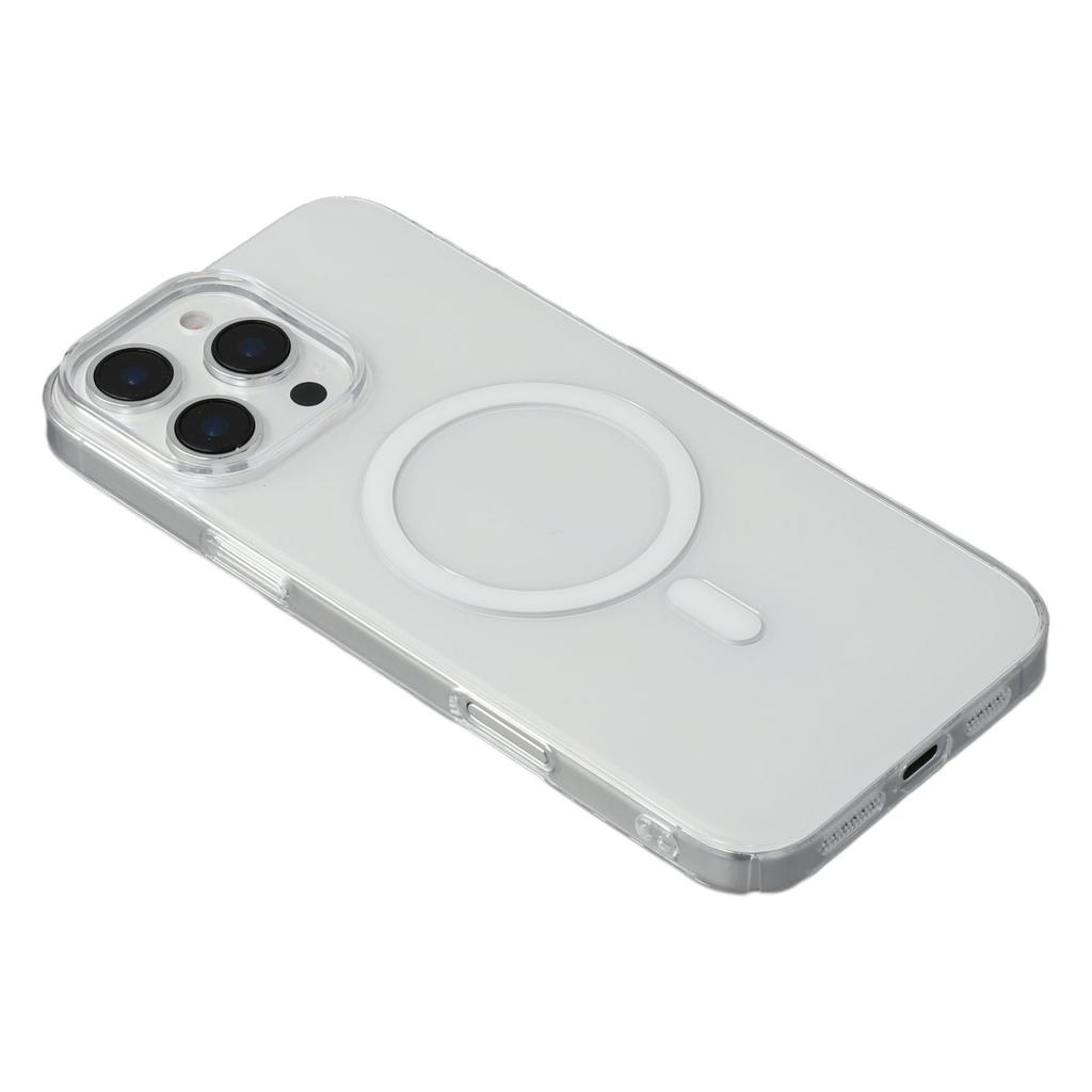 JAUCASE For iPhone 16 Pro Max Crystal Clear Case Compatible with MagSafe Hard PC Phone Back Cover