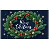 Xmas Banner Green Pine Christmas Party Banner Winter Banner White Flowers For Holiday Celebration Christmas Event Office