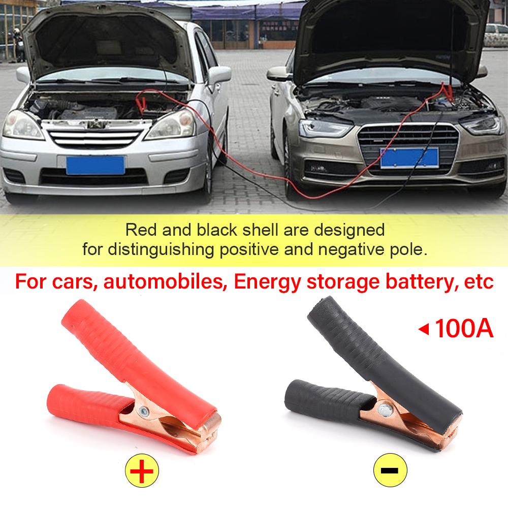 100A aligátorové svorky autobaterie svorky pro testovací sondu do auta konektor krokodýlí svorky elektrické nářadí pro kutily