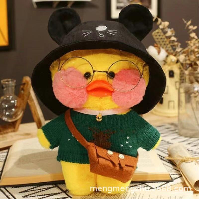 Hoodie Hyaluronic Acid Duck Plush Toy Doll Doll Hyaluronic Acid Little Yellow Duck Birthday Gift for Women