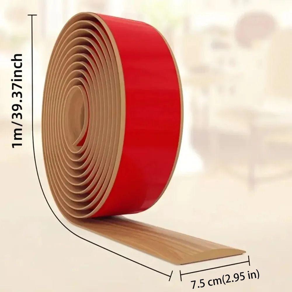 Wood Like Self Adhesive Floor Transition Strip Windproof Doorway Threshold  Mirror Frame Trim