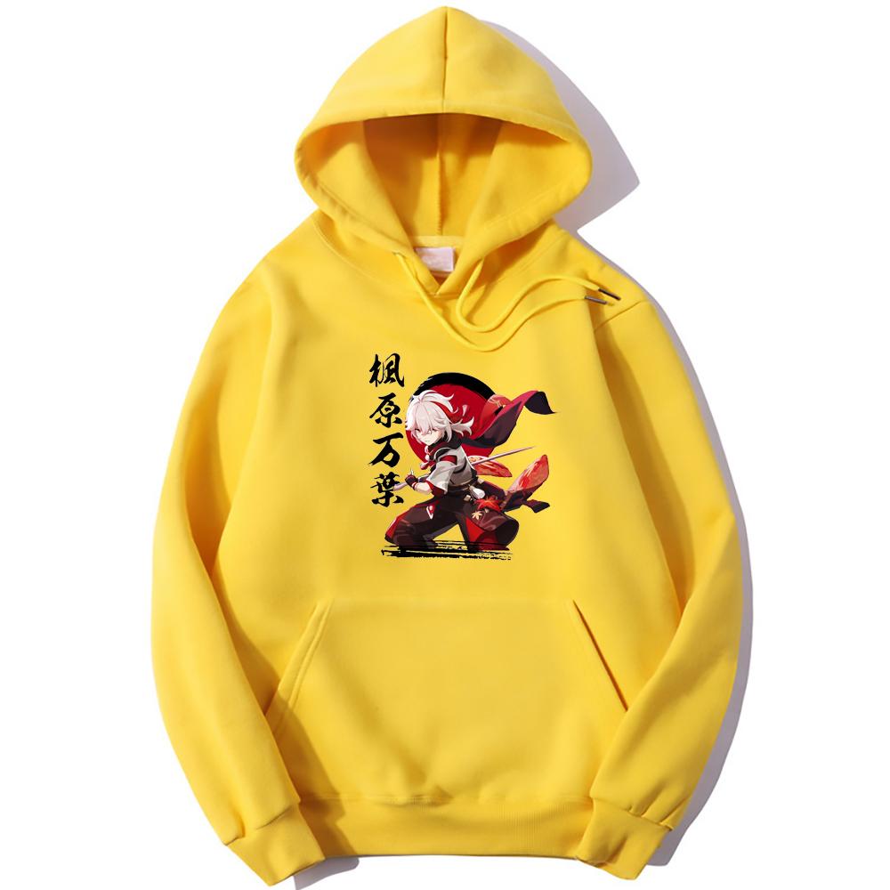 Genshin Impact Hoodie Men Kaedehara Kazuha Print Hoody Character Active Sweatshirts Women Winter Pullover Streetwear