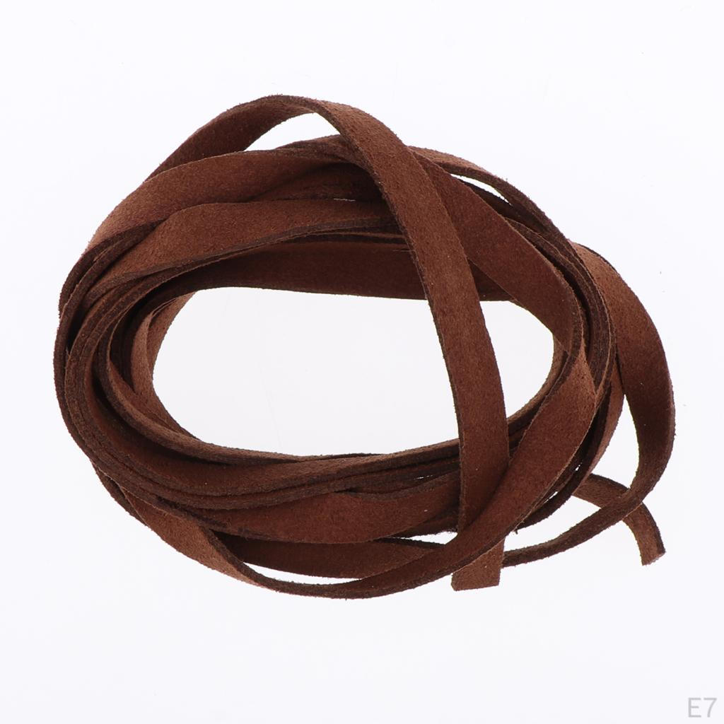 3 meter läderrem Platta sladdremmar i olika färger
