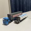 TOMYTEC Scale N Gauge Diecast Model Cars by Isuzu Giga Shipping Container Truck and Nissan Diesel C800 Live Fish Transport Truck of 1/150 (set 2).
