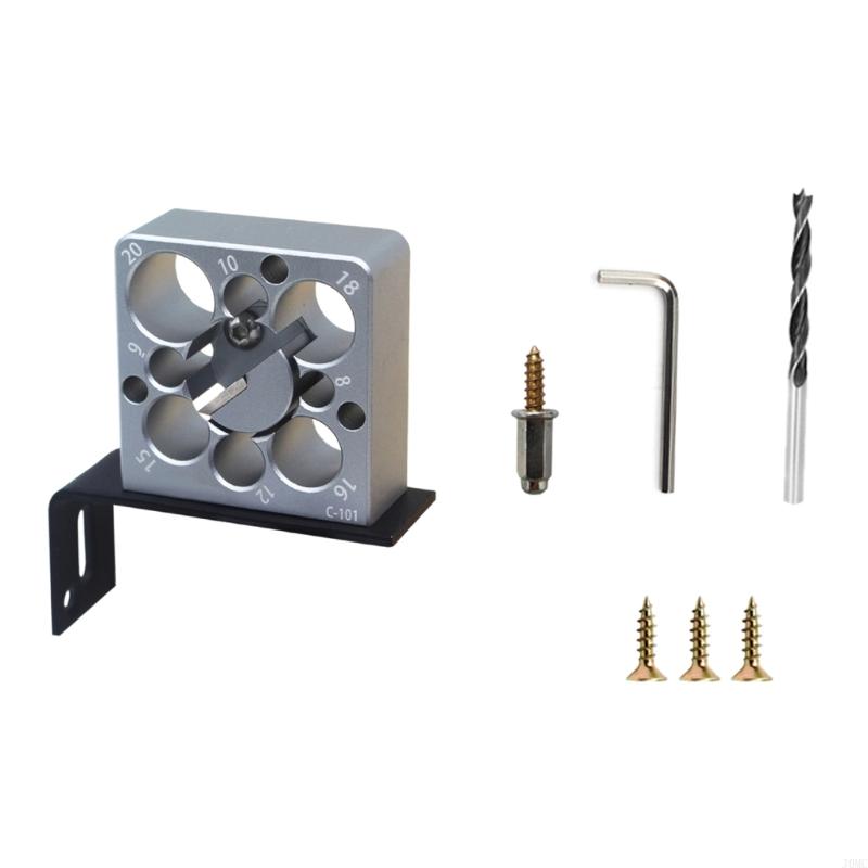 Woodworking Drill Guide Jig With 8 Size Option 8mm To 20mm Tipped Cutter Suitable For Professional Quality Dowel J0MC
