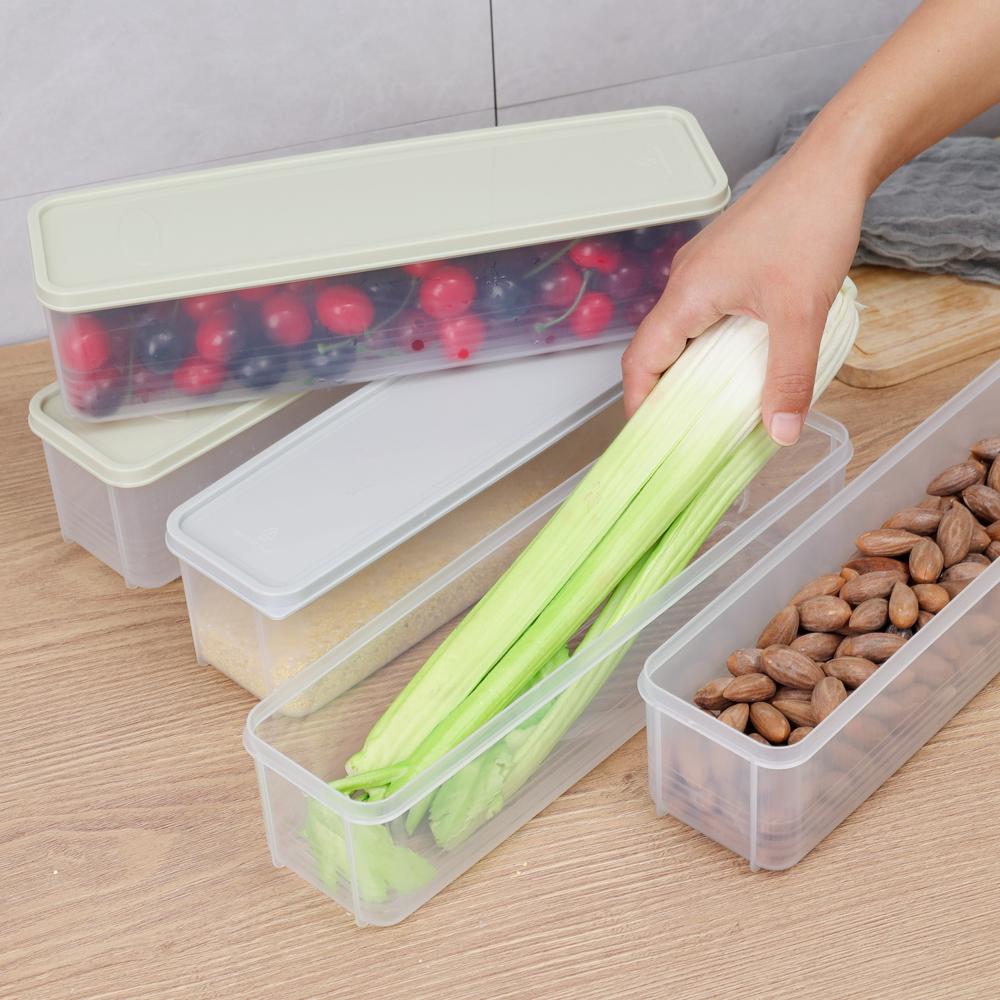 Noodle Spaghetti Container Refrigerator Cereal Preservation Storage Box with Cover Spaghetti Box Kitchen Food Grain Container