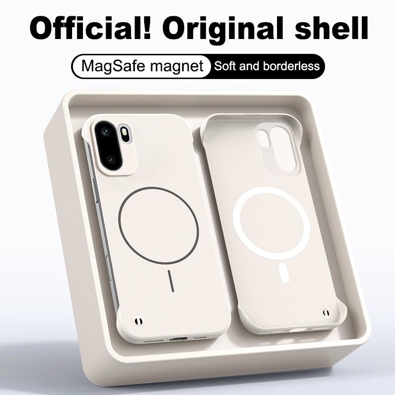 For Magsafe Frameless Phone Case For Oneplus ACE6 6T 15R Matte Thin Magnetic Hard PC Wireless Charging Cover For 1+ ACE6 T 15R