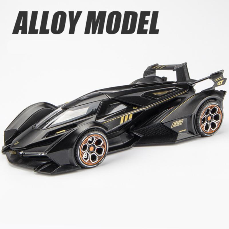 1/22 Lamborghini V12 Vision GT Gran Turismo Alloy Concept Model sportovního auta tlakově lité kovové simulace modelu autíčka Zvuk a světlo Dětský dárek