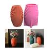 Geometric 3D Stripe Gypsum Silicone Molds Storage Box Mold for Making Succulent Plant Pot Flower Pot Candle Holder