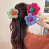 Süße Plüschblumen-Haarklammer Große Haarklammer Haarklammern Herbst Winter Haarschmuck