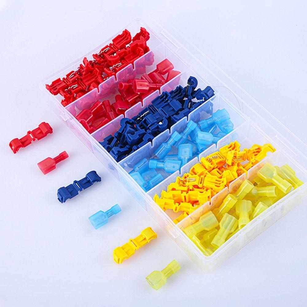 

60/120/240PCS Shrinkable T-Tap Wire Cable Connector Insulated Auto Line Connector Cable 120Pcs with Box