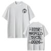 Esta Camiseta Cinza Claro Rosalía “Lux World Tour 2026” Apresenta Estampas Frente e Verso para Fãs do Seu Icônico Estilo Flamenco Pop