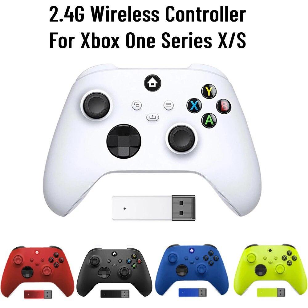 

Беспроводной геймпад 2,4G для контроллера Xbox One серии S/X, поддержка ПК, Windows, добавление турбо-клавиши, 6-осевая вибрационная игровая ручка