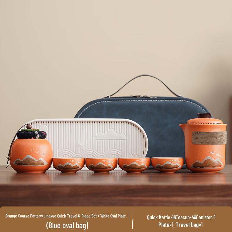 Chaxun Green Mountain Flying Bird Ceramic Tea Set