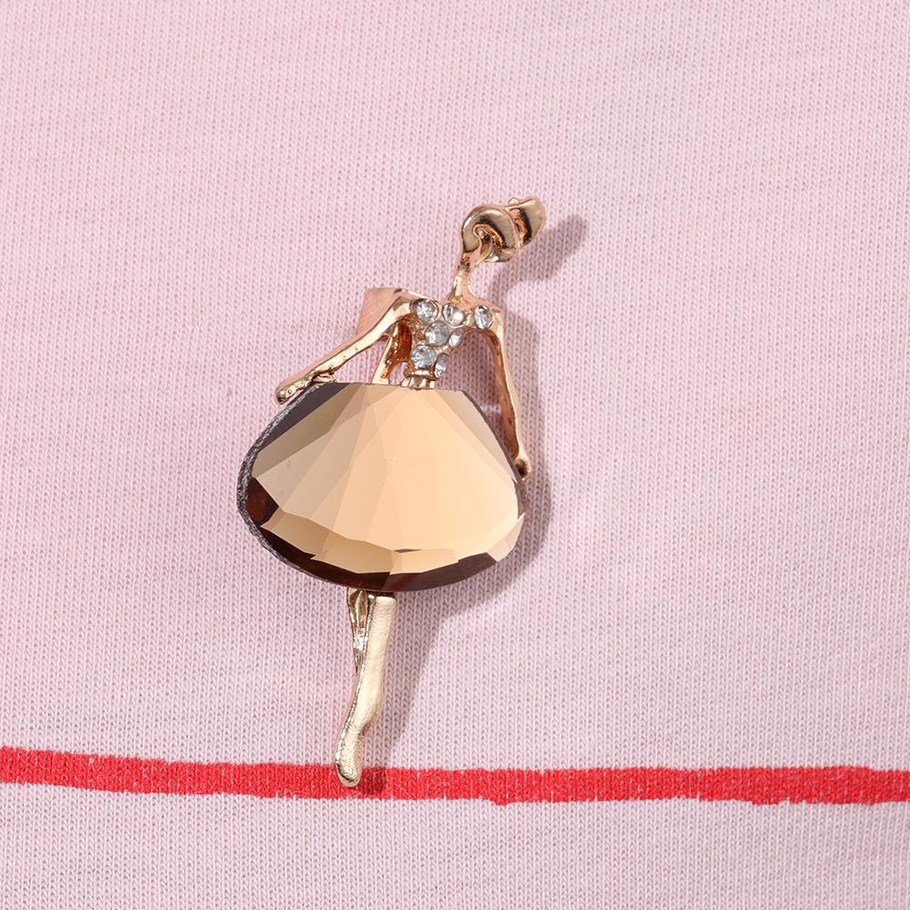 Gift Backpack Jewelry Dancing Girl Brooches Clothes Accessories Ballet Girl Pin Crystal Badge