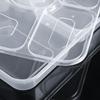 Disposable 6-Compartment Rectangular Meal Prep Containers with Lids, 150 Sets