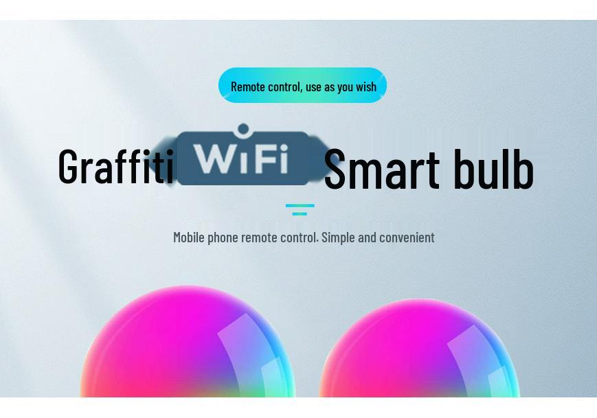 WiFi Smart RGB LED Bulb E27 9W, Seven-Color