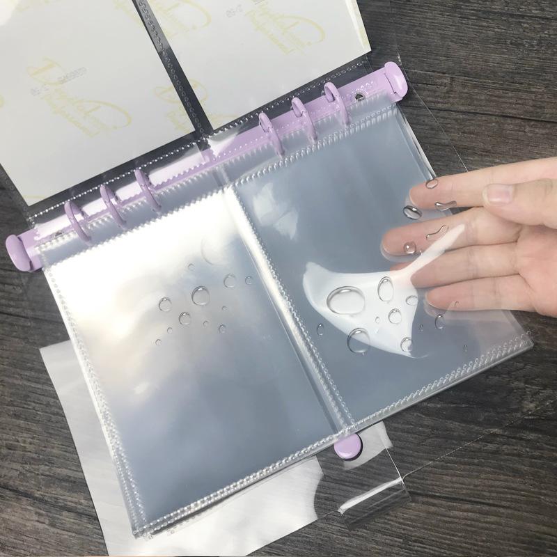 A5 Transparent 6-Loch Karten- & Fotoalbum Nachfüllblätter, 4-Taschen-Seiten für Journale, 5 Zoll große Innenseiten.