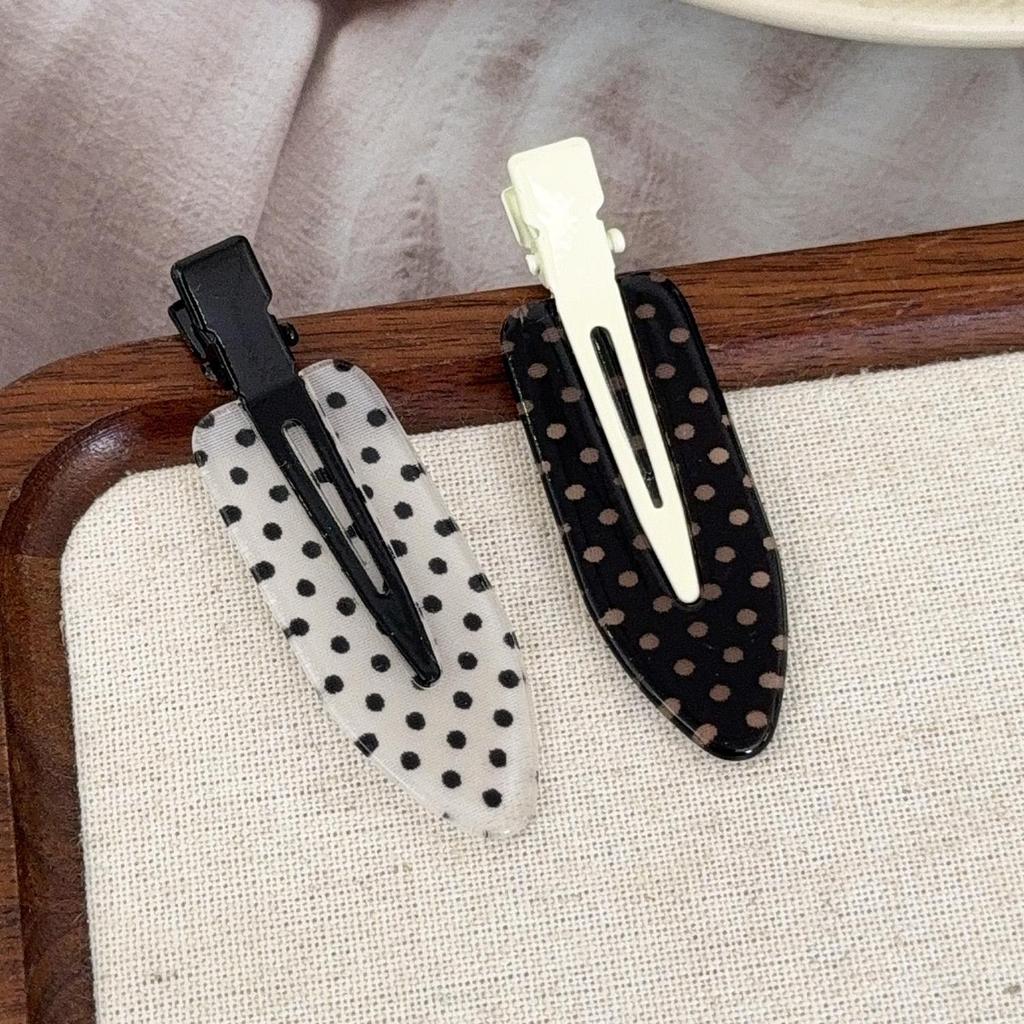 1/ 4pcs Korean Sweet Polka Dot Hair Clips Retro Fahion Hairpins for Women Girls Cute Headdress Outfits Hair Styling Accessories