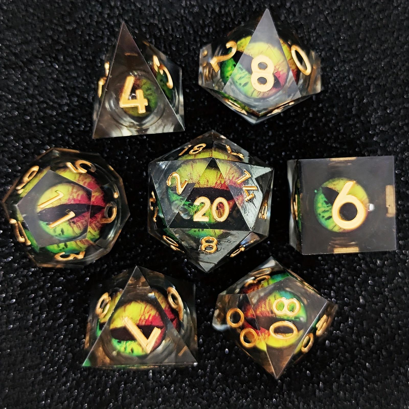 

D&D Liquid Flow Core Dice и Liquid Activity Глаз и кольцо Острый край D and D Dungeon and Dragon Pathfinder Ролевые игры Кости