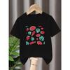 Kids Crewneck Short Sleeve T-Shirt, Summer Fruit Plant Graphic Print