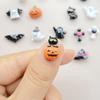 20Pcs Cute Cartoon Halloween cat, pumpkin, bat Nail Art Resin Designer Charms DIY Craft For Nail 3D Decorations Jewelry