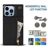 Luxury Crossbody Premium Leather Cover For iPhone 13 11 12 Pro XR XS Max X 7 8 Plus With Stand Function Shockproof Flip Case