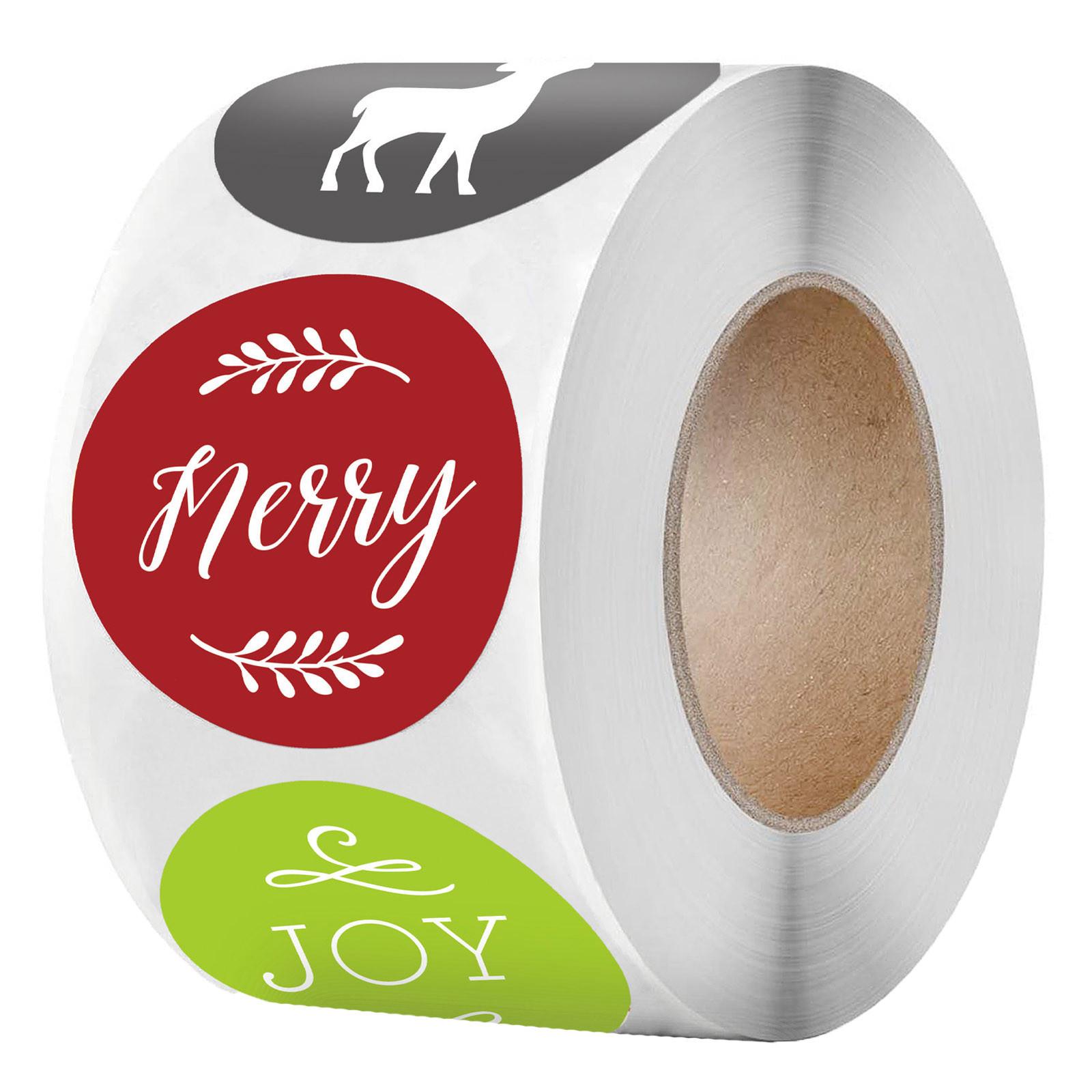 

Roll Up Sticker Christmas Day Decorative Gift Series Self-adhesive Sticker Label