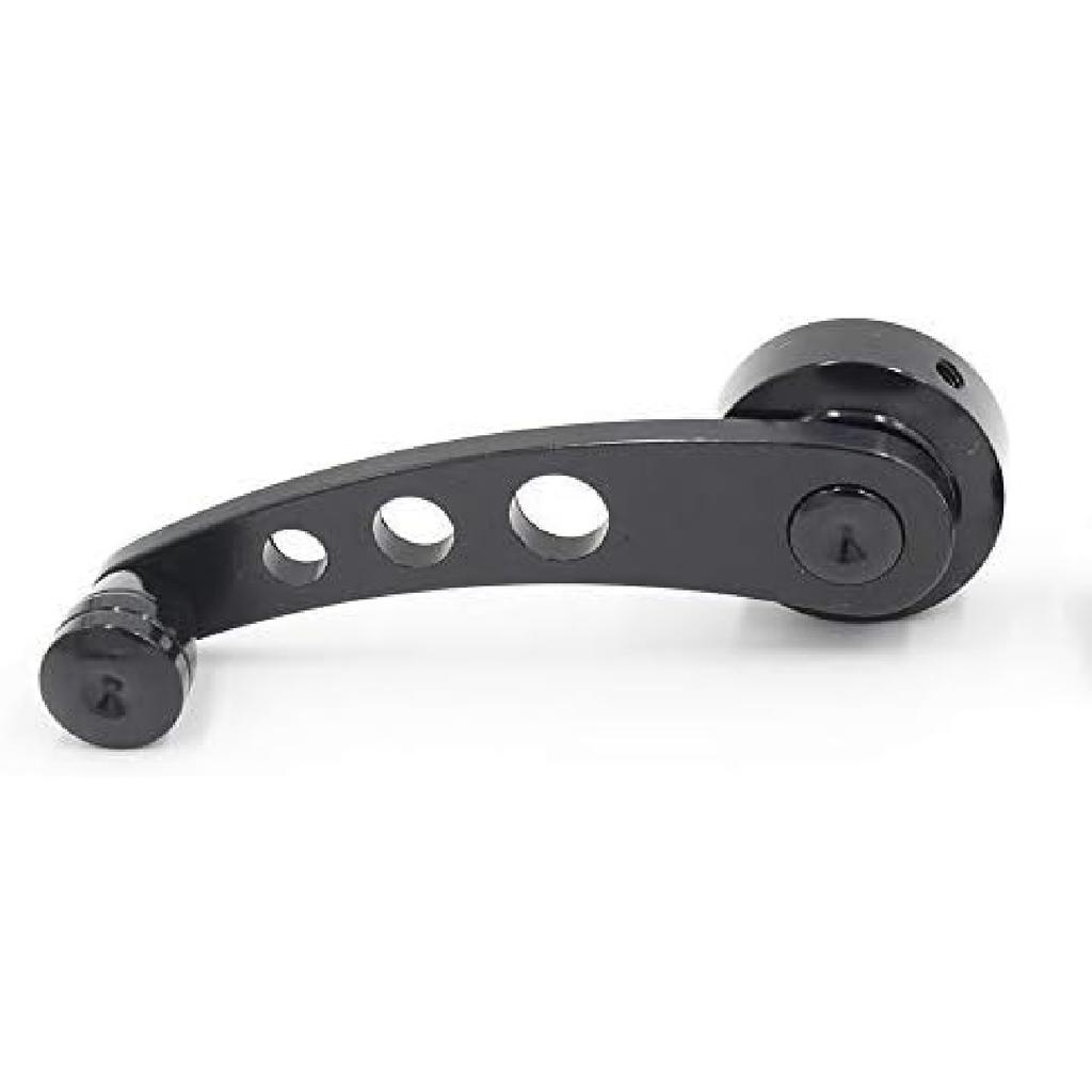 2Pcs Universal Car Window Handle Winder Riser Replacement Winder Crank Riser Window Handles Aluminum Alloy (Black)