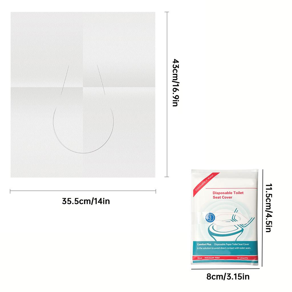 80/50/20pcs Disposable Toilet Seat, Public Restroom, Toilet Paper for Airplane & Camping Splash Proof, Adult Toilet Essentials
