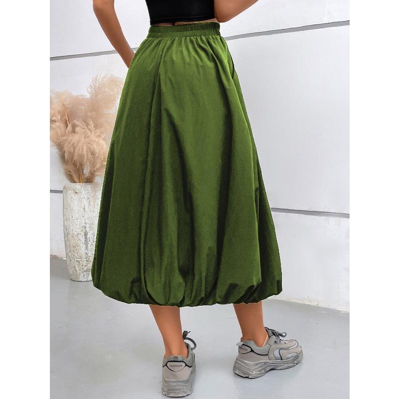 Women's Solid Color Print Casual Summer Spring Skirts
