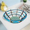 Flower Diamond Painting Wooden Serving Tray Decorative Diamond Painting Dinner Plate Tray Good for Parties Or Bed Food Tray