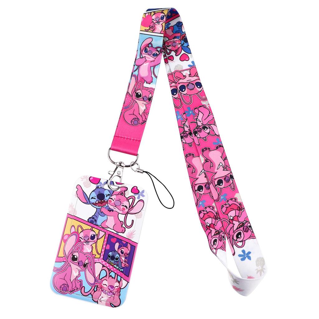 Cute Planet Plushie ID Card Holder with Slide Case & Lanyard for Phone and Access Cards