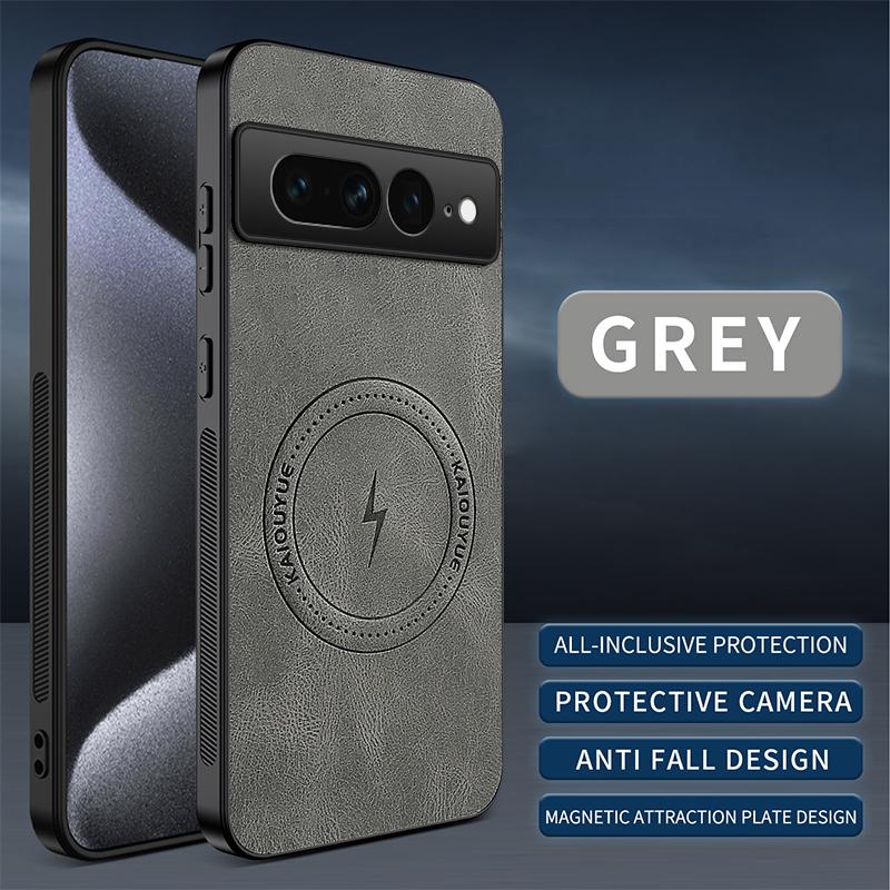 For google Pixel 7 Pro /Pixel 7Pro/Pixel 7A Case Simple Stylish Magnetic Suction Luxury Leather Skin-friendly Anti-drop Cover